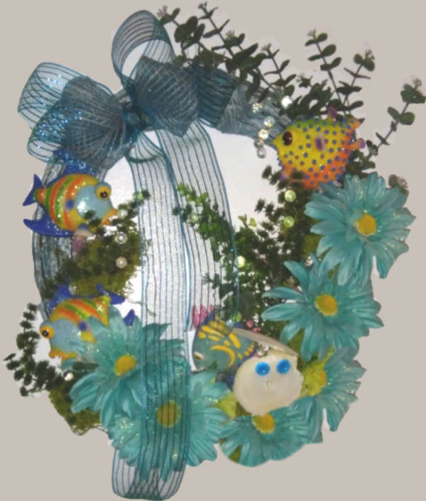 DECORATED Under The Sea Wreath Decor