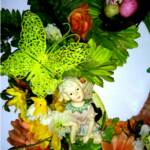 Close up of birds nest and fairy